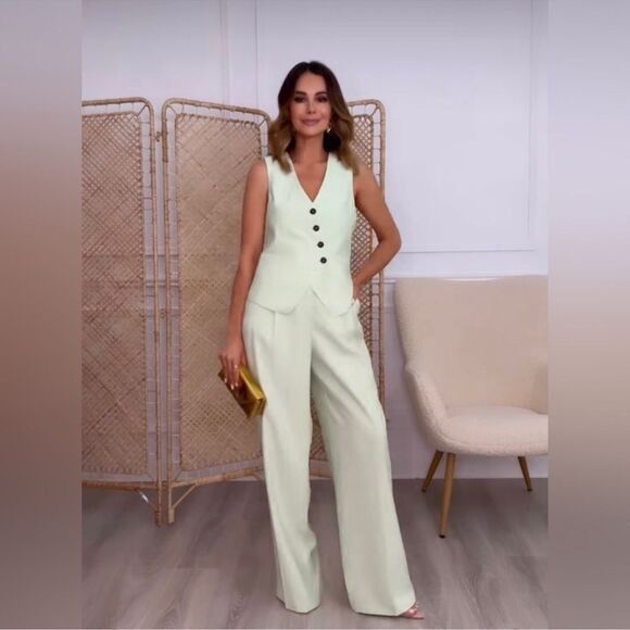 NWT Zara Women's light Green Suit size XS - Picture 5 of 15